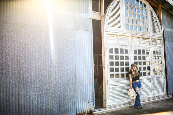 The couple in the barn